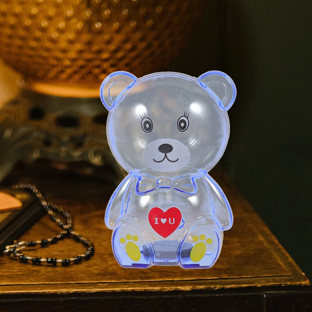 3pcs Transparent Bear Piggy Bank Cute Cartoon Saving Pot For Kids Girls Desktop Coin Container Unbreakable Money Jar Bedroom