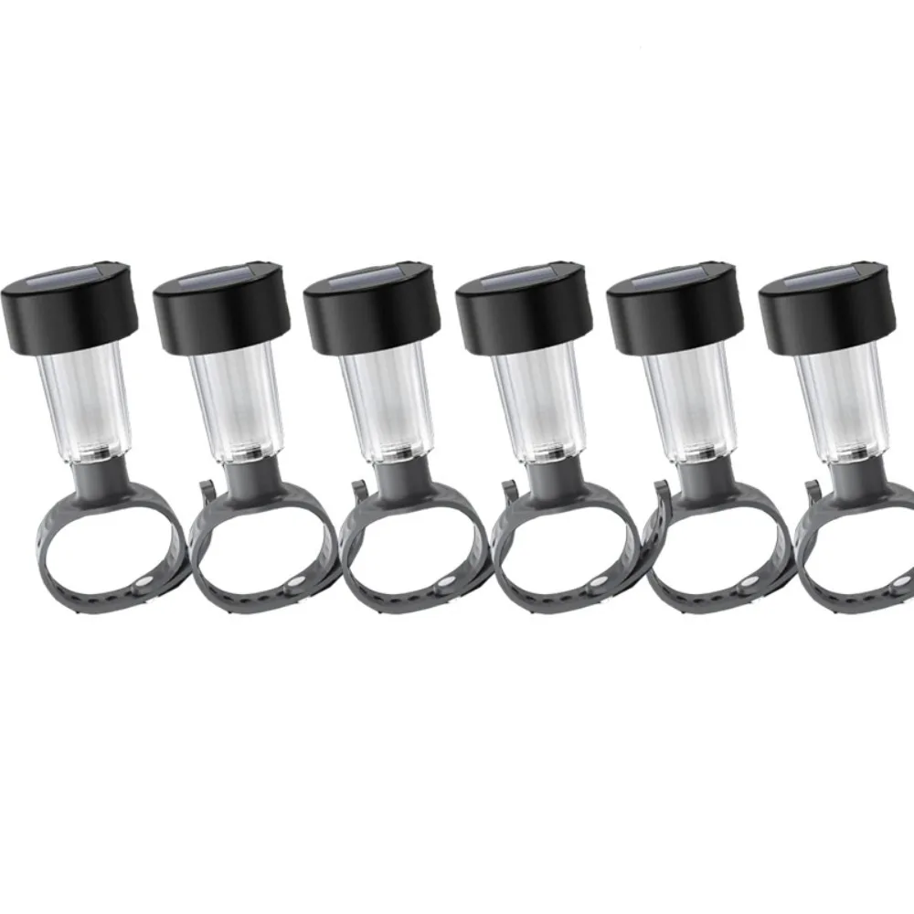 

6Pcs Waterproof Solar Pool Light Frame Garden Lamp Warm Fence Decorative Accessories White Colored Solar Outdoor Lights