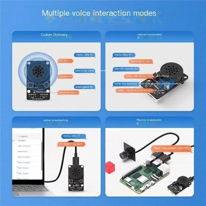 Module de reconnaissance vocale ABZZ-AI, interaction vocale hors ligne intégrée, port série, communication IIC, outil programmable CI1302