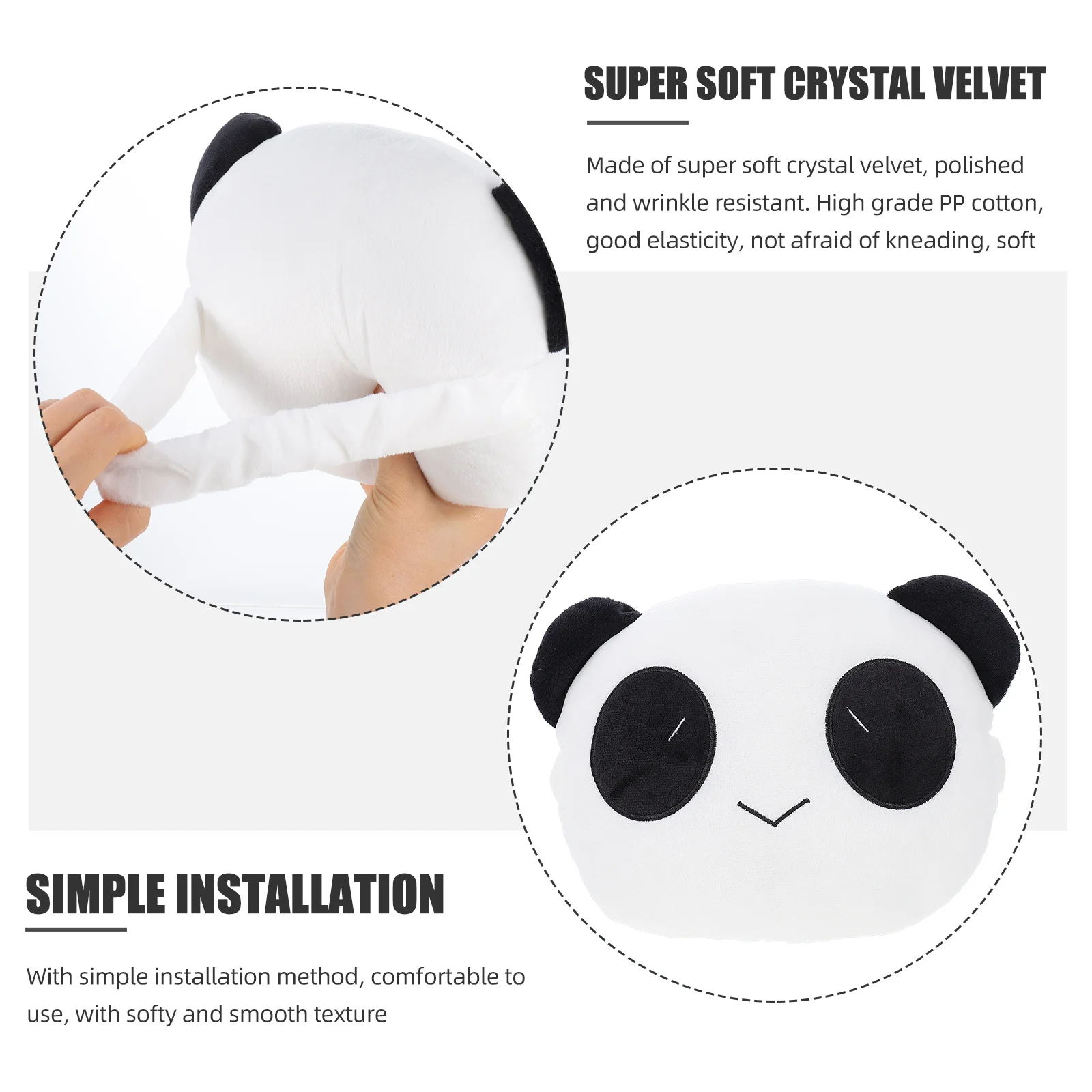 

2Pcs Car Headrest Neck Protective Pillow Comfortable Seat Cushion PP Cotton Soft Support for Driving Long Hours