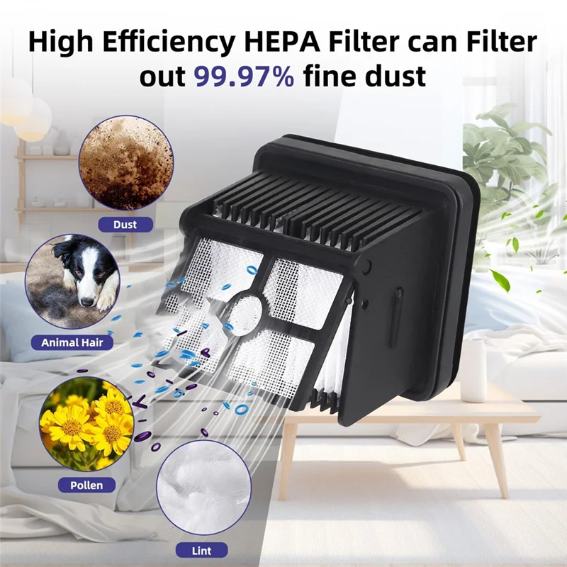 مجموعة قطع غيار A01V لـ Dreame H12 Pro، H12 Dual تشمل المرشحات، بكرات الفرشاة