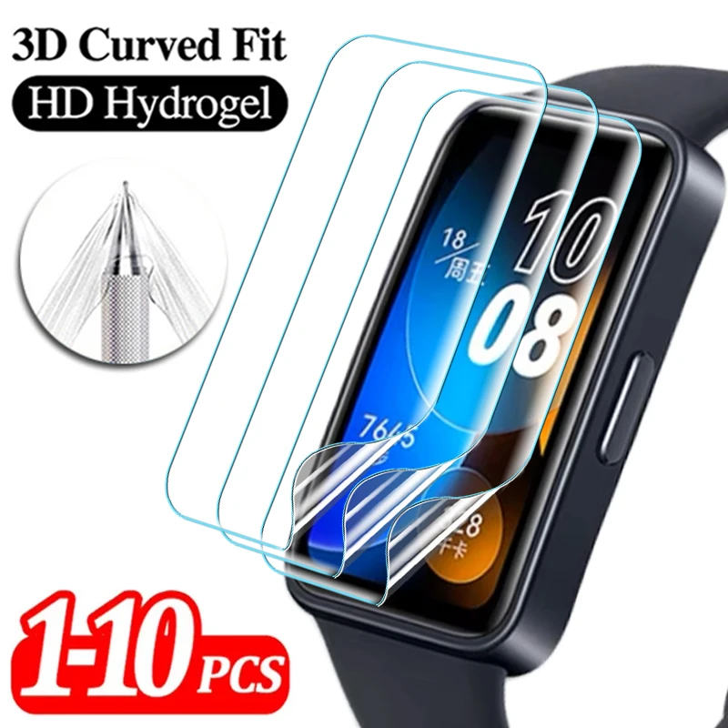 Hydrogel Film for Huawei Band 8 Soft Curved Full Screen Protector Film for Huawei Honor Band 8 7 6 Protective Film Not Glass