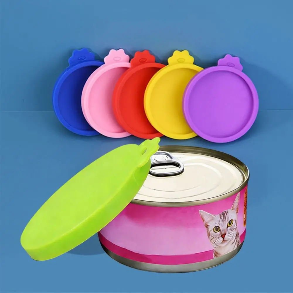 Almacenamiento de alimentos, suministros para mascotas, tapa de latas, cubierta de lata de comida, tapa de lata de silicona, cubiertas de latas para mascotas, tapa de mantenimiento fresco