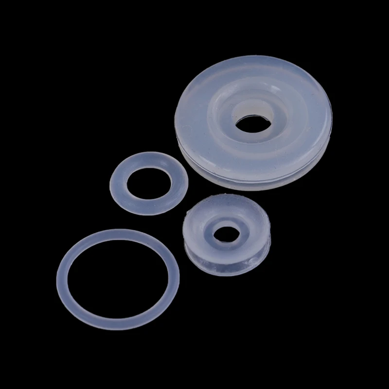 4pcs/set Silicone Rubber Gasket Cooker Lid Sealing Ring Electric Pressure Cooker Replacement Valve Parts Float Sealer