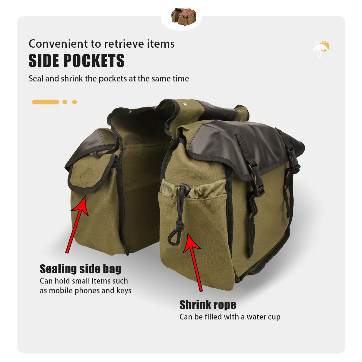 Motorcycle Saddlebag Luggage Bags Waterproof Canvas Stroage Bag For Honda shadow For Suzuki dr 650 image 4