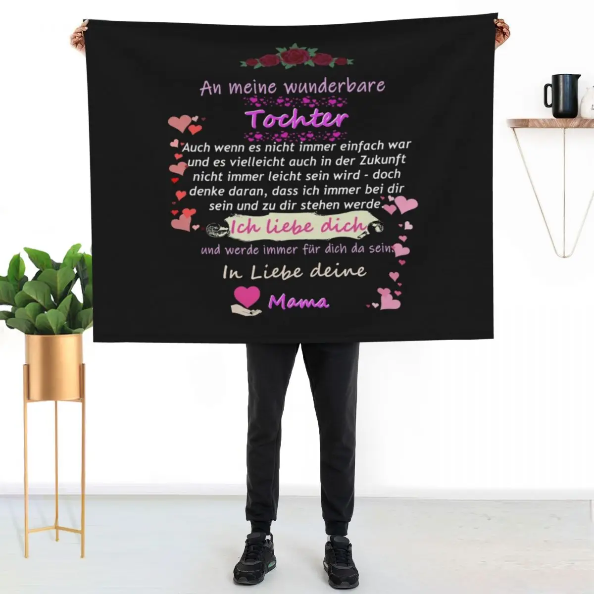 

Wonderful daughter-mother saying Throw Blanket All Season Soft Lightweight Blanket for Home