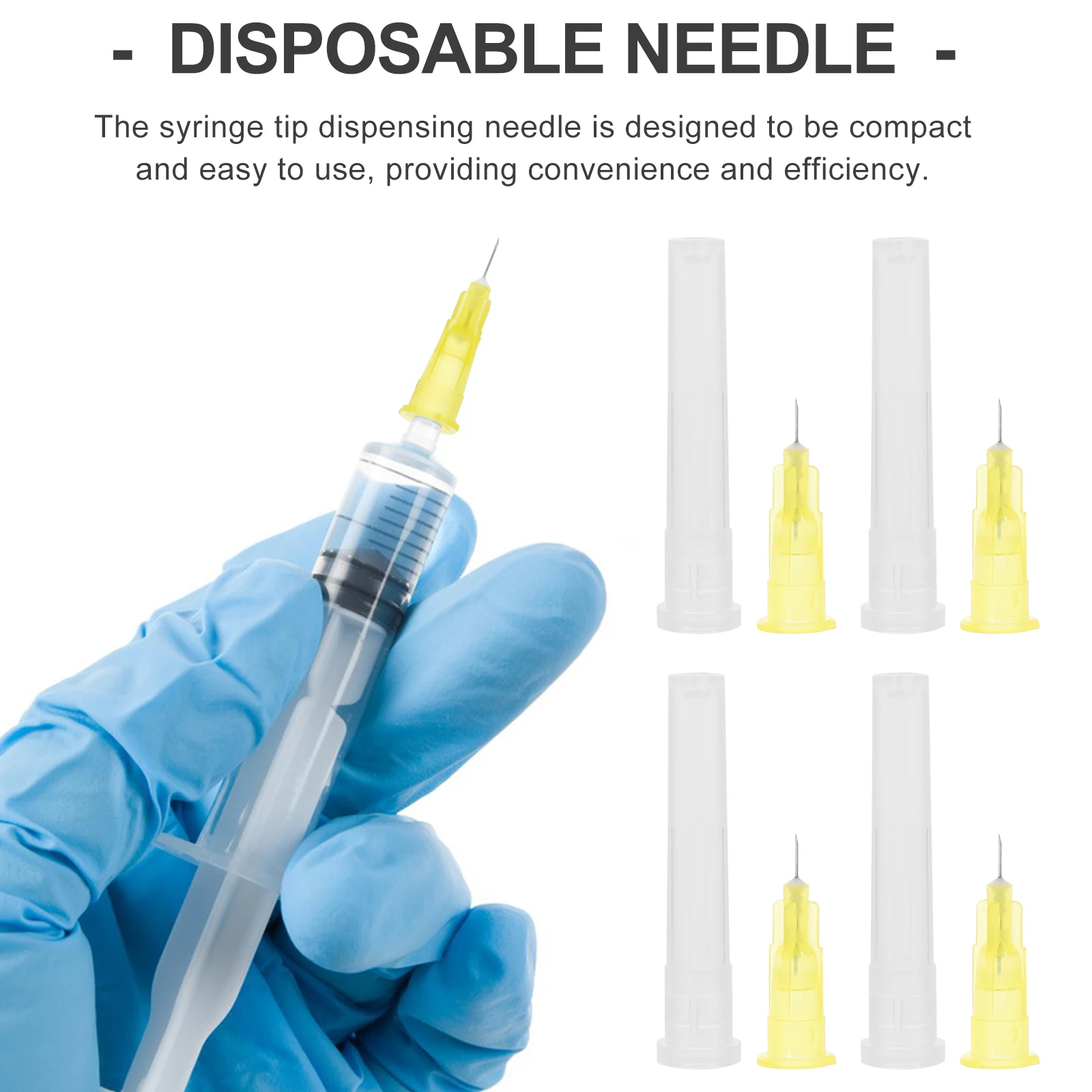 

100pcs Disposable Stainless Steel Syringe Needles 26G 0.45-13mm Laboratory Injections Dispensing Accessories Tip Needle