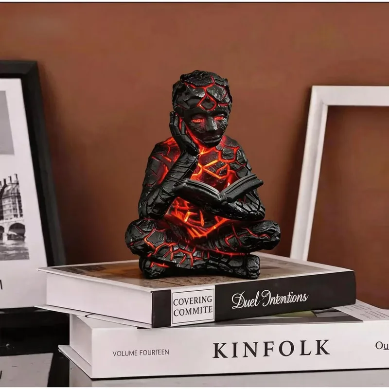 Cross-Border Thinker Shattered Soul Glowing Resin Craft Home Decoration High-End Niche New Product Gift