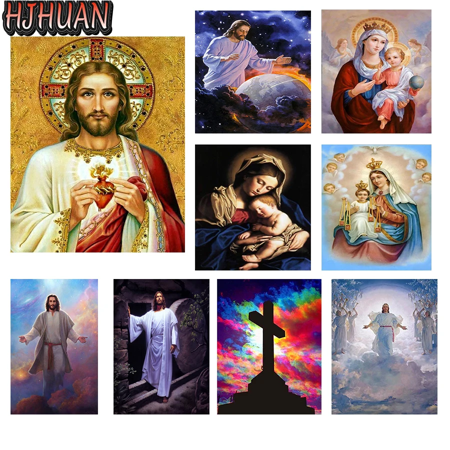 

DIY Diamond Painting Religion Full Round Drill Diamond Embroidery Mosaic Cross Stitch Kits Home Decoration Crafts Handmade Gift