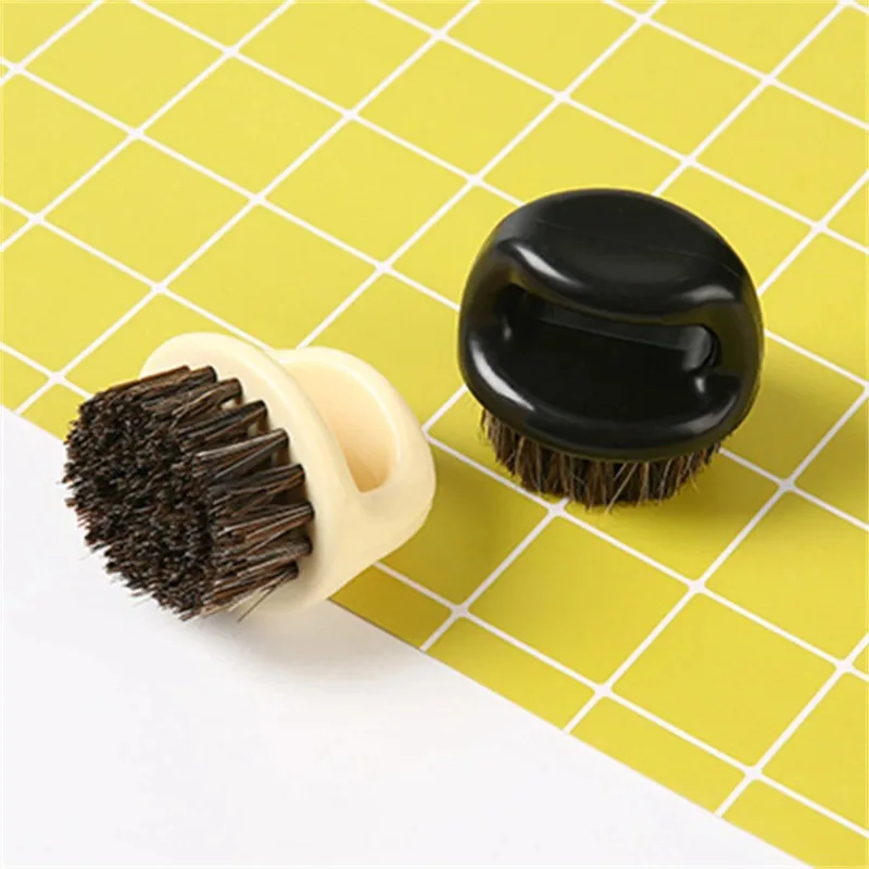 1pcs Hair Brush Bristle Ring Beard Brush Men Shaving Brush Portable Barber Beard Facial Cleaning Tools