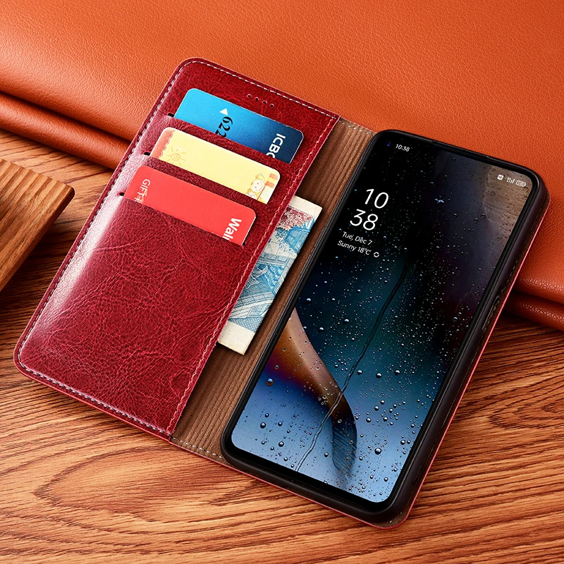 Crazy Horse Genuine Leather Flip Case For Sony Xperia XZ XZ2 XZ3 XA XA1 XA2 Plus Ultra Premium Compact Wallet Phone Cover Cases view 3