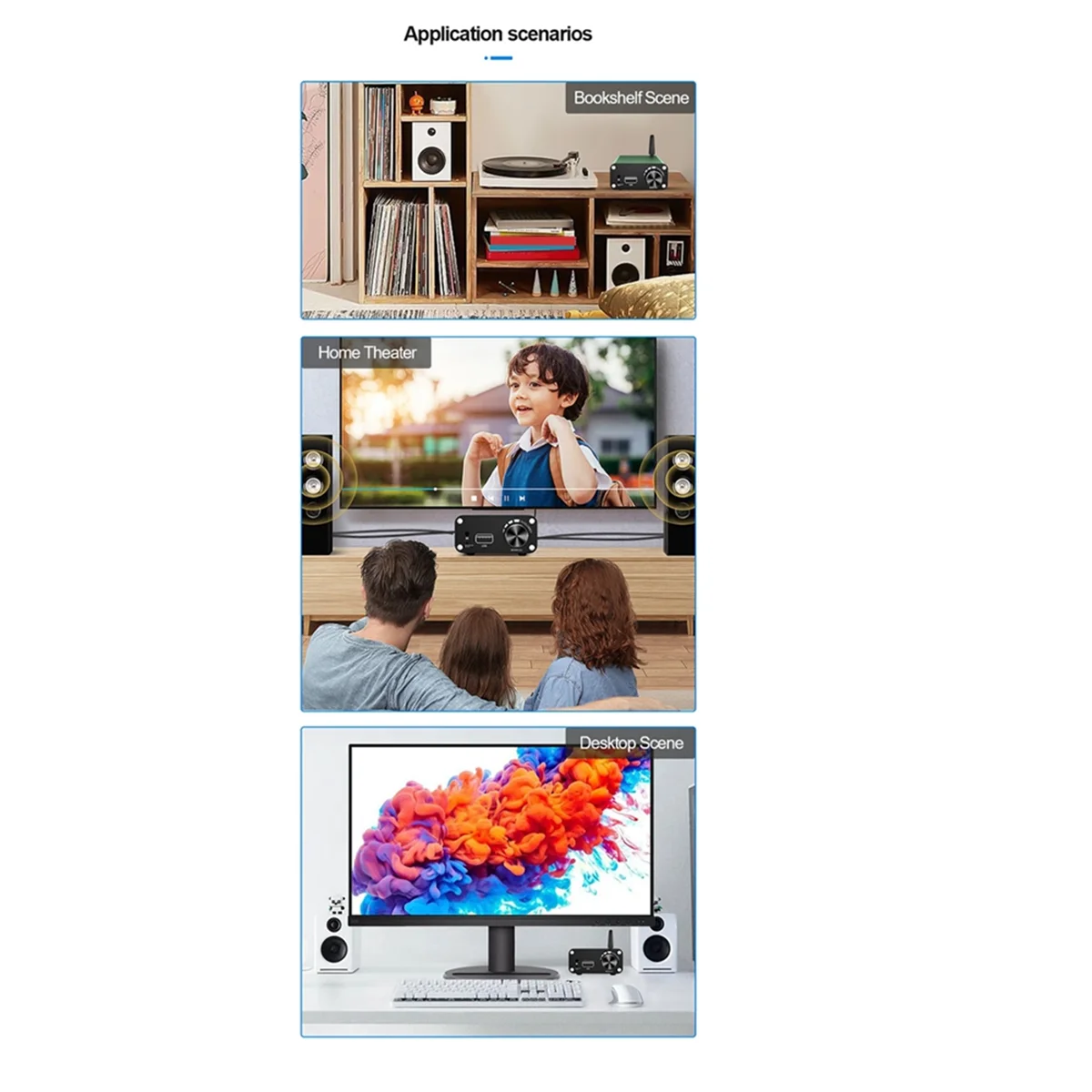 

B47C Bluetooth Audio Amplifier TPA3116 Stereo 2.0 Channel Class D Home Theater Amplifier 200W Power Digital Audio Amplifier