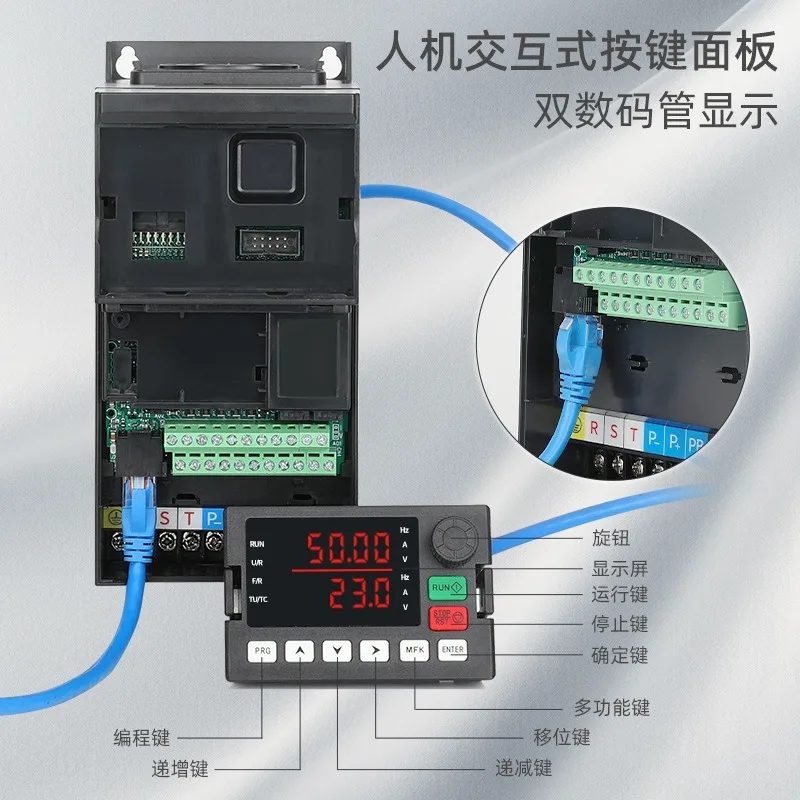 Heavy Duty Vector Inverter Three-phase 380V Single-phase 220V1.5/2.2/4//7.5~ 132KW General Inverter