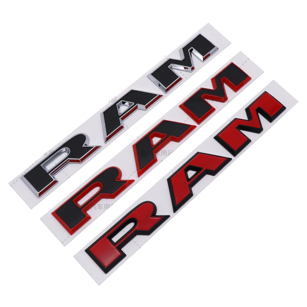 ABS Auto Heckklappen-Emblem Aufkleber Auto-Karosserie-Abzeichen für Dodge RAM Logo 1500 2500 3500 Caravan Charger Dakota Zubehör – Detail 5