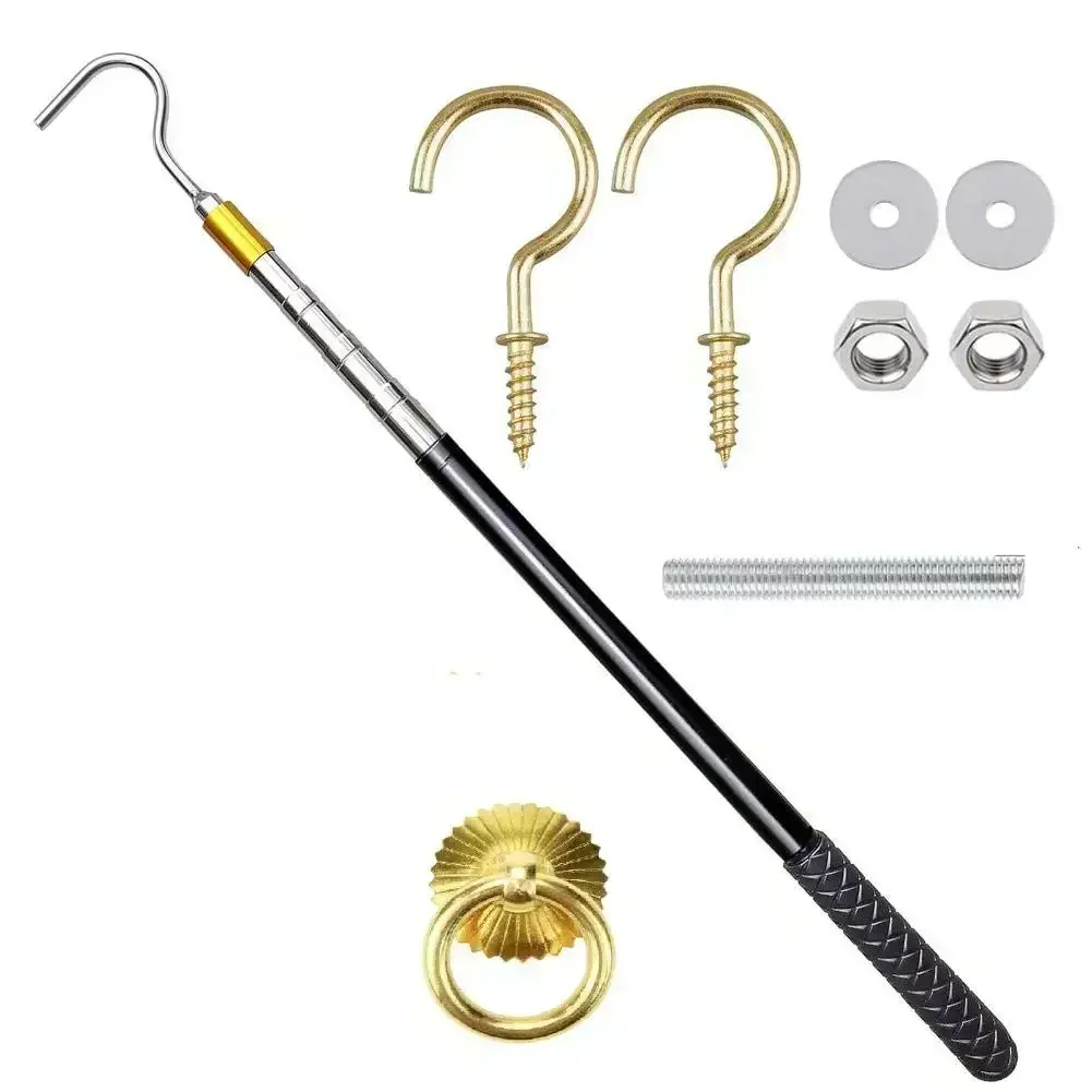 

For Window Opener Rod Retractable 56 To 164cm Attic Ladder Pull Down System Kit Hand Tools Power Tool Accessories