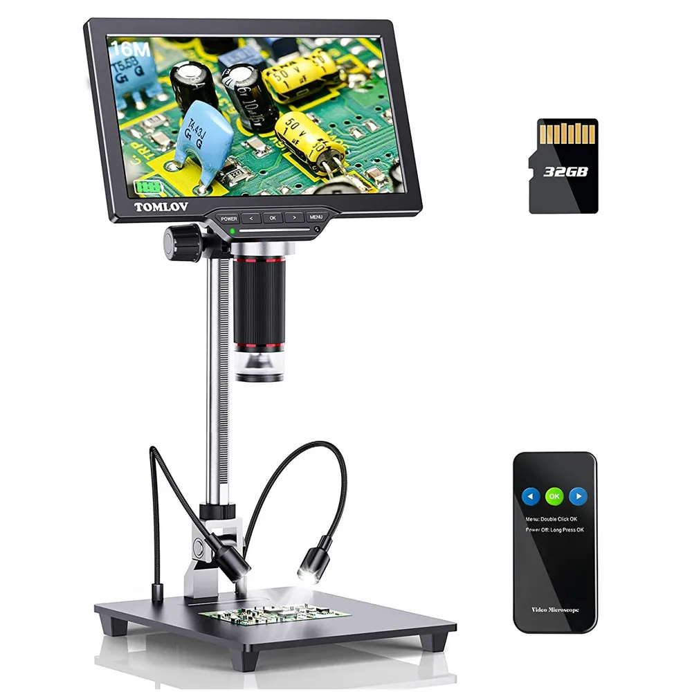 Pro Microscópio Digital de Polegadas de Alta Definição Inspeção Industrial Manutenção do Telefone Móvel Ampliação Microscópio Eletrônico Dm201