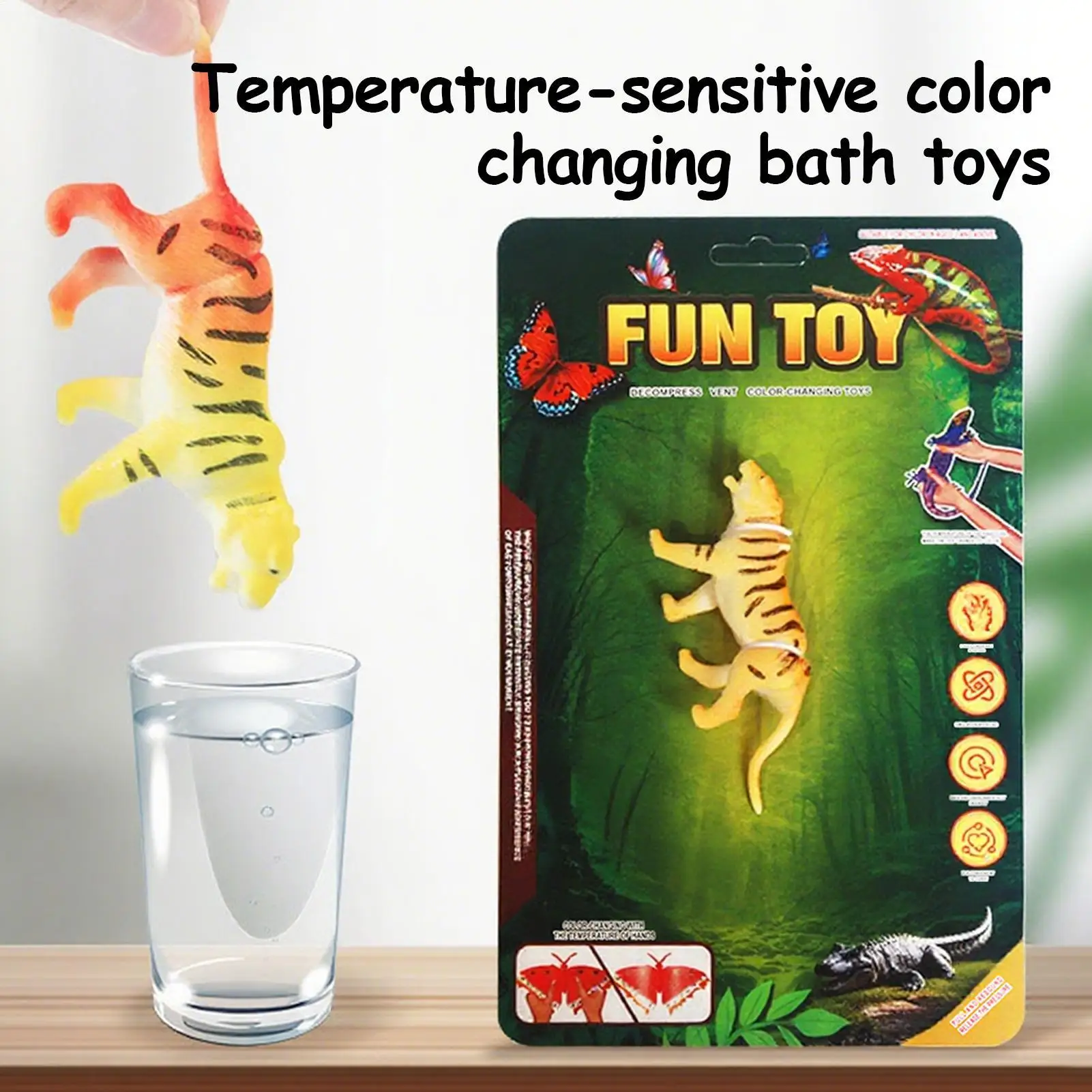 Jouets de bain à couleur changeante, 6 pièces, animaux à changement de couleur, jouets de bain pour tout-petits, jeux sensoriels éducatifs, cadeaux de fête pour enfants