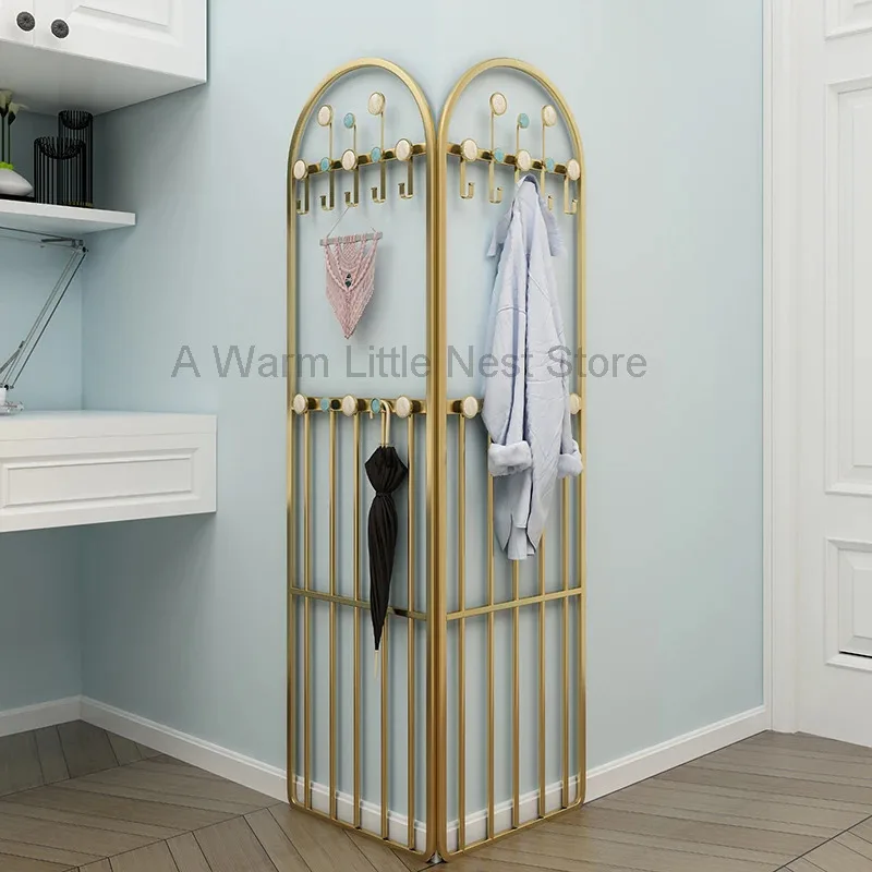 

Bedroom Library Clothes Rack Bedroom Minimalist Place Saving Floor Clothes Rack Portable Metal Rack Para Ropa Nordic Furniture