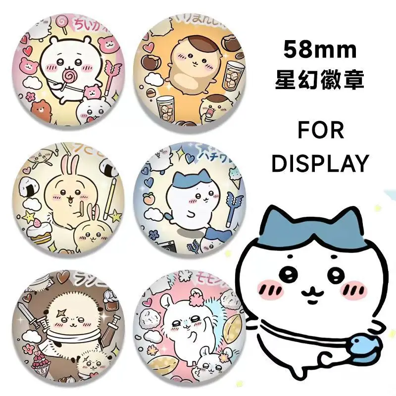 

Self-deprecating Bear CHIIKAWA Badge Small Eight Ussa Hachiware Cute Smug Brooch Two Yuan Usagi うさぎ