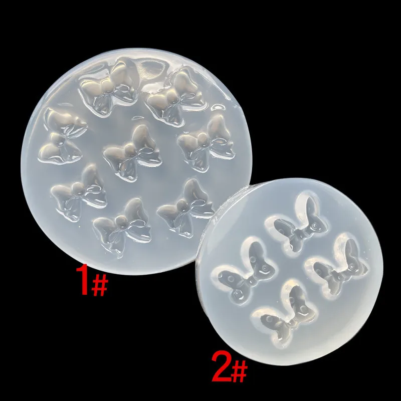 Size Bow Shape Mirror Epoxy Mold Mobile Phone Case Patch Decoration Tool 16767
