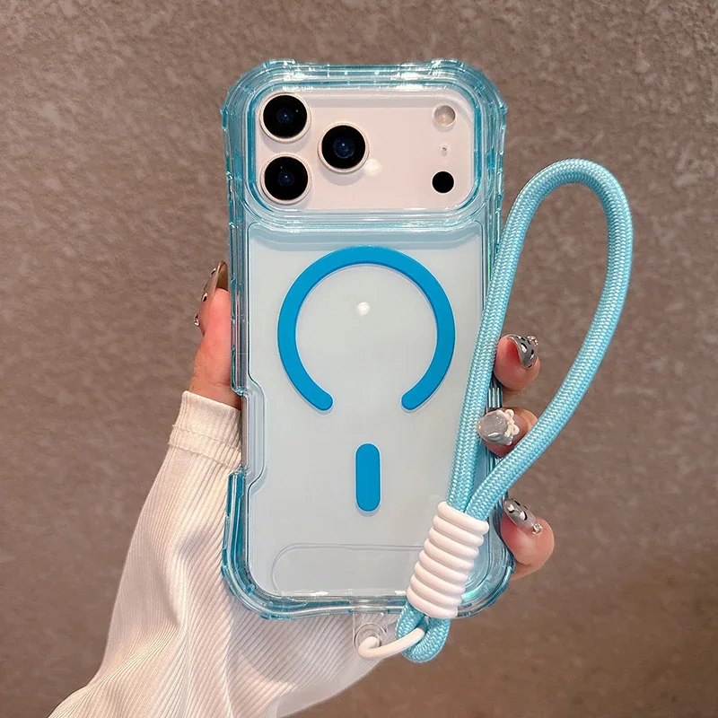 เคสกันกระแทก 3IN1 Armor INS สีใส วัสดุ PC+TPU สำหรับ iPhone 17 Pro Max Air 16 E 15 14 13 12 11 Plus ป้องกันการตกกระแทก