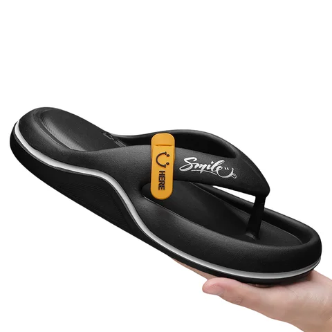Summer Men's Platform Flip Flops Soft Sole EVA Slippers for Men Outdoor Casual Beach Shoes Home Non-slip Bathroom Slides Shoes