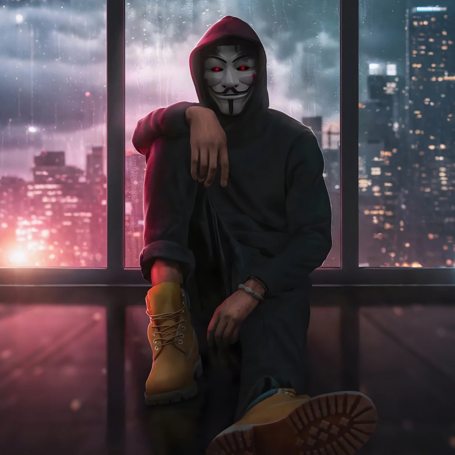 Topeng V Masker Anonymous Guy Fawkes Topeng Halloween Topeng Hacker Gaya Horor Hadiah Natal