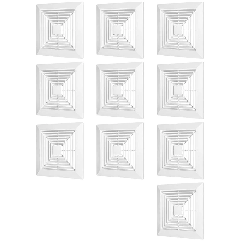 My Home 10X Bathroom Exhaust Fan Cover With Springs Replacement Parts For Square Ceiling Or Wall-Mount Exhaust Fan, Bathroom
