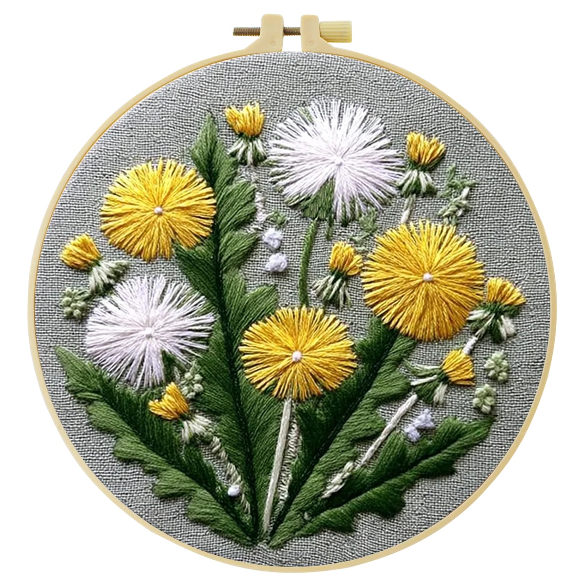 1 Stück 20X20CM/15X15CM 7,87/6,3 Zoll Blumen-Stickerei-Starter-Kit DIY-Kit DIY-Stickerei-Set Handarbeiten Malerei – Detail 3