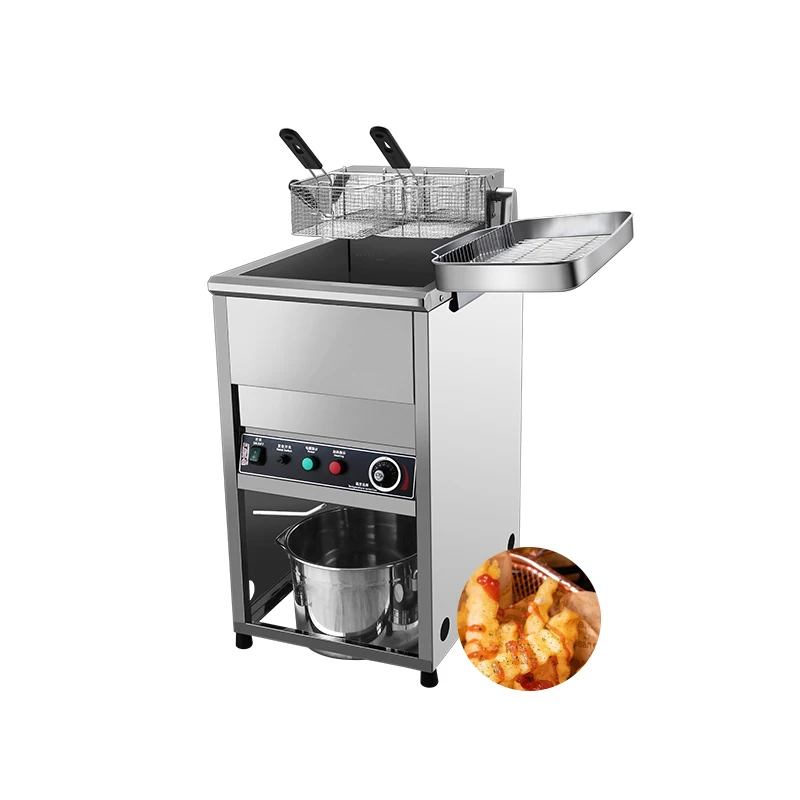 

Commercial Fryers Chips Frying Machine Kitchen Equipment Deep Fryer Tanks Industry Electric Fryer Deep With Oil Filter