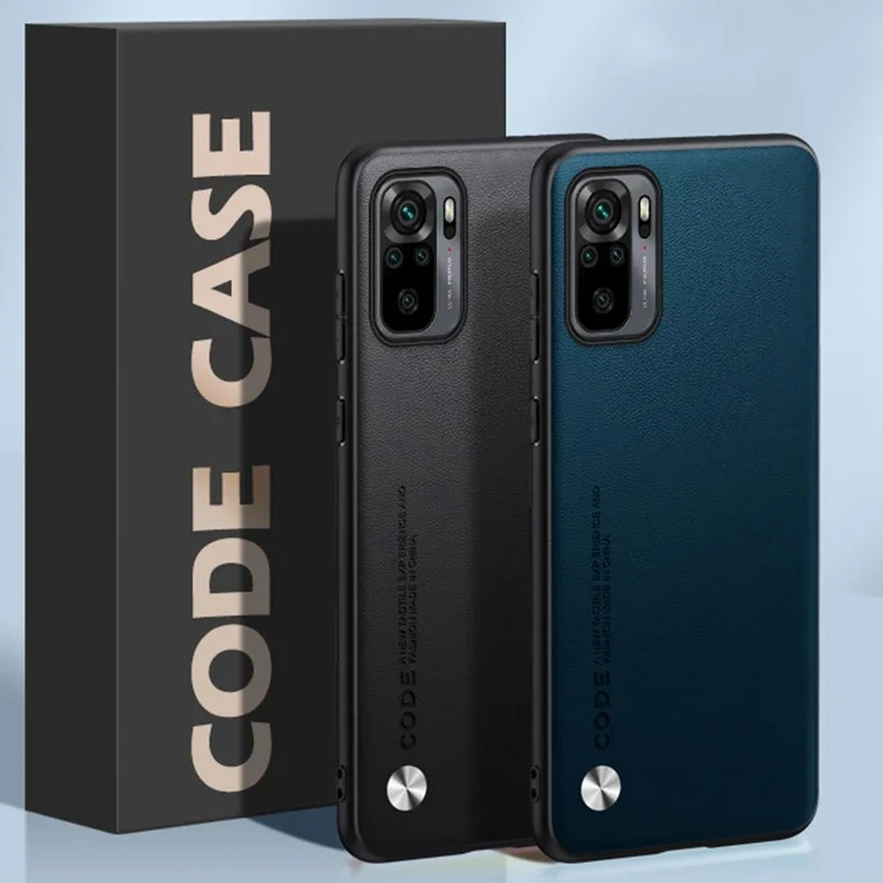 Luxury PU Leather Case For Redmi Note 10 10S Note10 S 4G Back Cover Matte Silicone Protection Phone Case For Xiaomi Mi Poco M5S