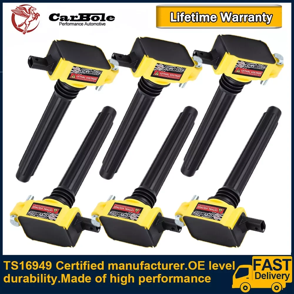 

Carbole 6Pcs Ignition Coils UF648 For 2011 2012-2016 Chrysler 200 300 Dodge Charger 3.6L