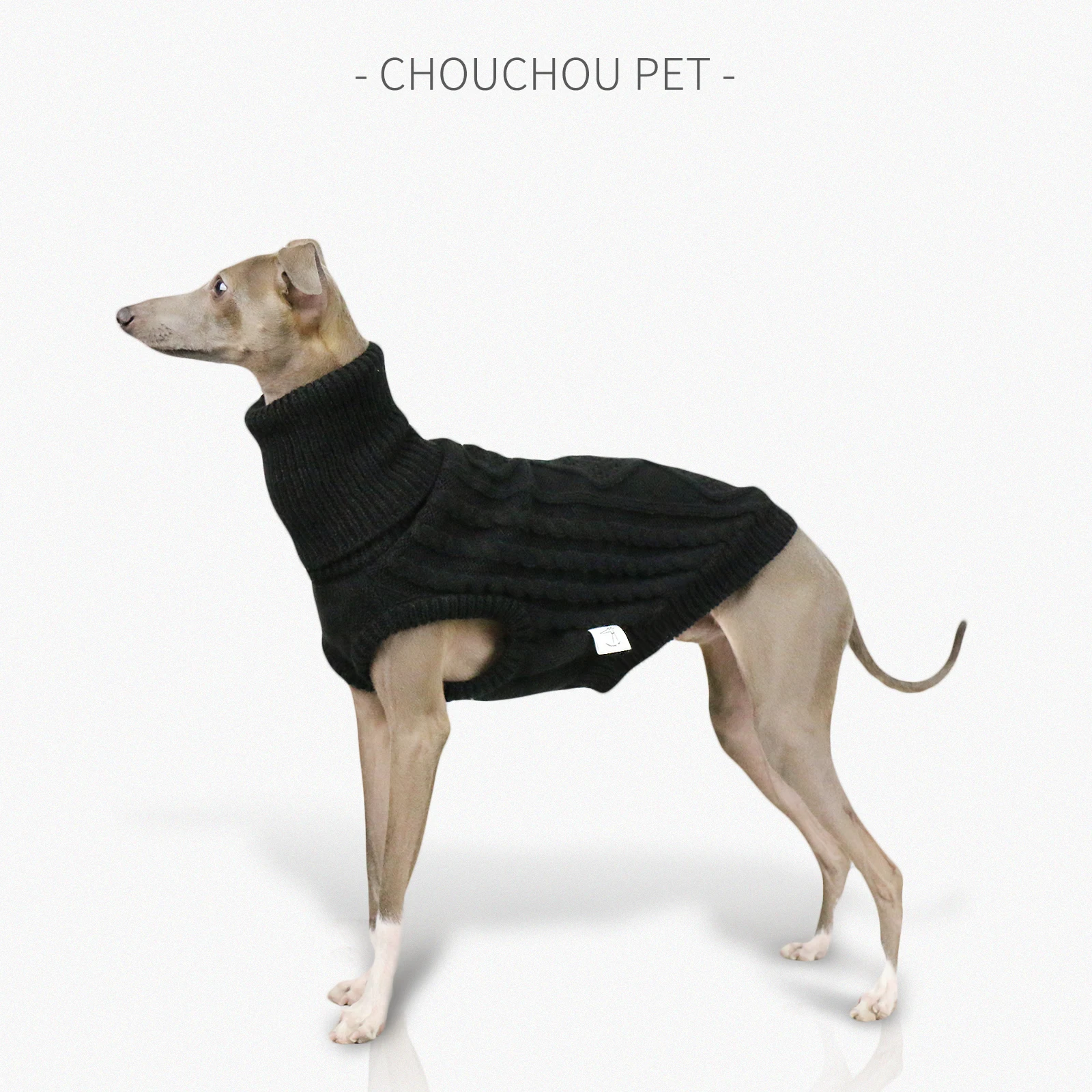 Italian greyhound spring woolen vest, elastic, soft, breathable and comfortable whippet vest, high collar dog clothes