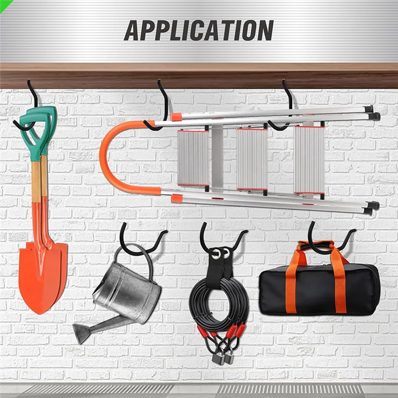 A74E-Per ganci per bici da garage da 6 pollici 1 set 8 pezzi Gancio per appendere a vite per montaggio a soffitto a parete per carichi pesanti per riporre l'organizzazione del garage