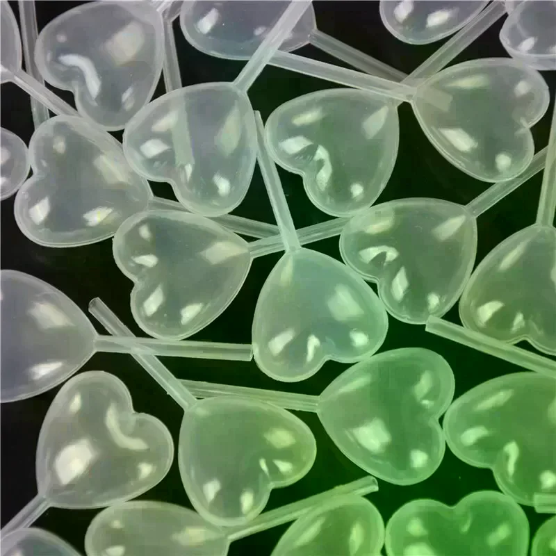 New Heart Shaped Squeeze 4ml Transfer Oils Liquid Pipettes Eye Dropper 4ML 50Pcs