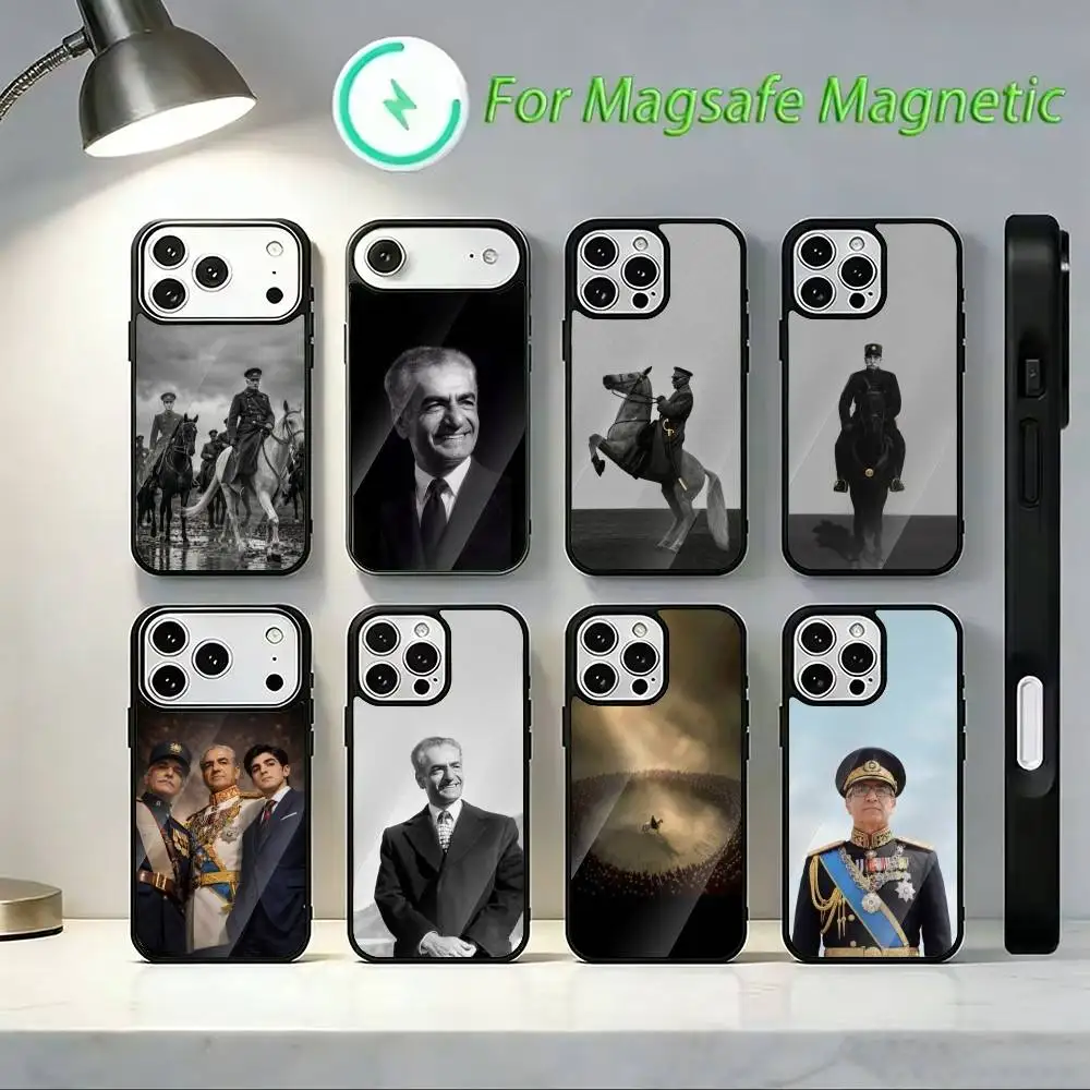 

Mohammad Reza Pahlavi Iran Phone Case For IPhone17,16,15,14,13 Plus,Pro Max Magnetic For Magsafe Wireless Charging