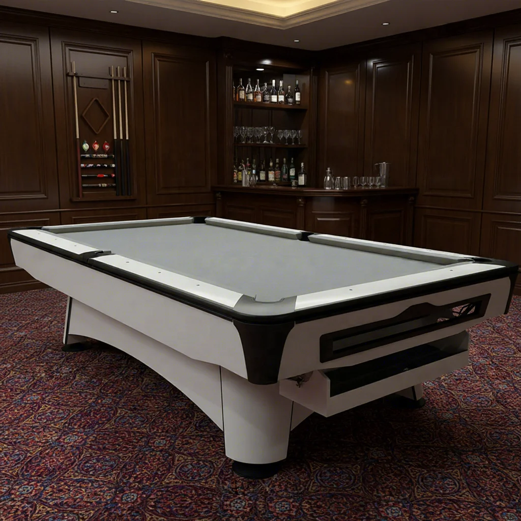 New 2026 Factory Best-selling 5X9-foot Professional Slate Pool Table, Ball Return Device And Leather Bag, Club Pool Table