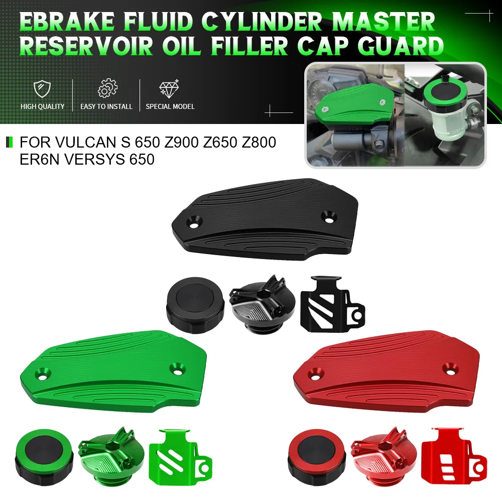 

For Kawasaki Vulcan S 650 Z900 Z650 Z800 ER6N VERSYS 650 Motorcycle Ebrake Fluid Cylinder Master Reservoir Oil Filler Cap Guard