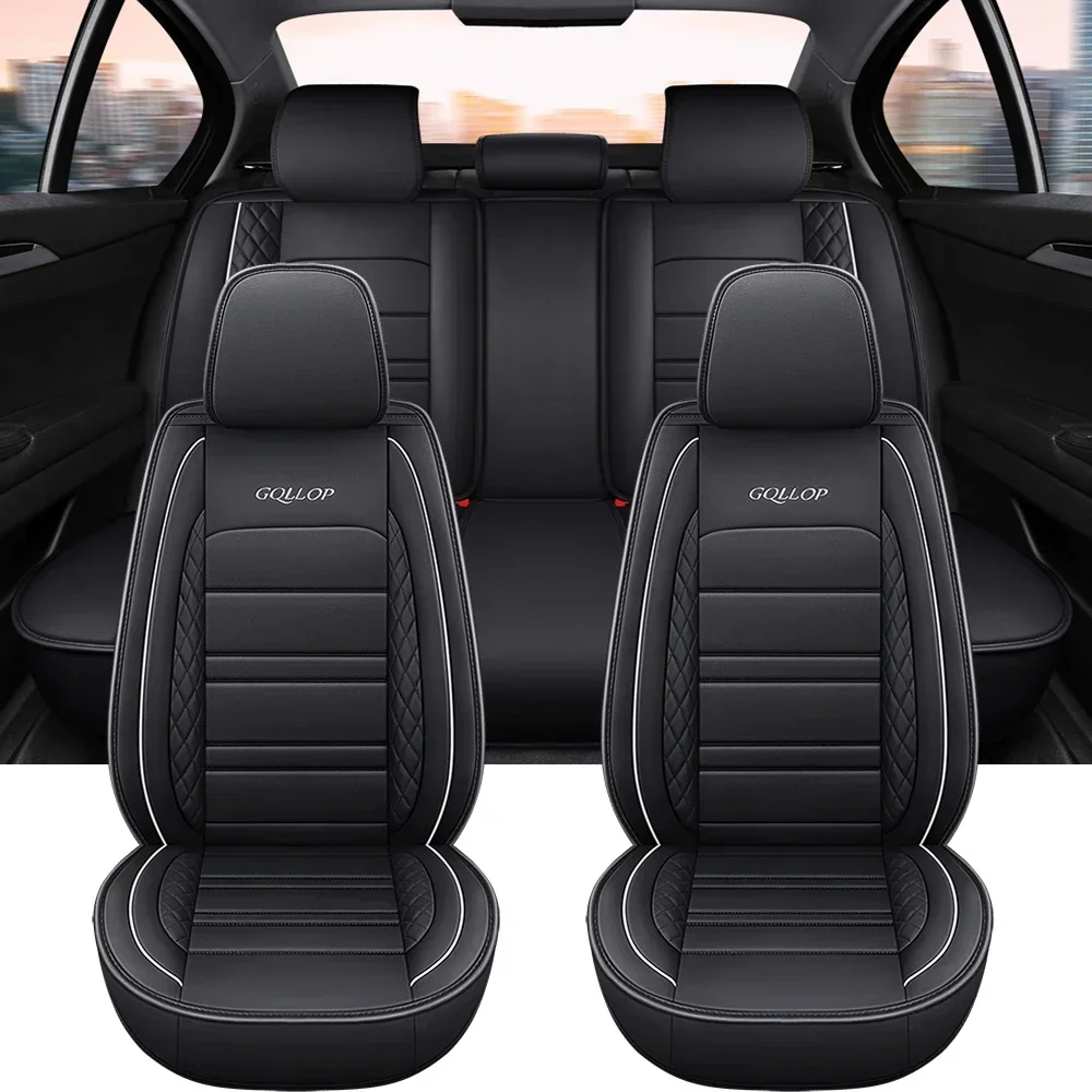 

Чехлы на автомобильные сиденья из искусственной кожи с полным покрытием для HYUNDAI Tucson Santa FE i30 i40 Veloster Creta Elantra, автомобильные аксессуары