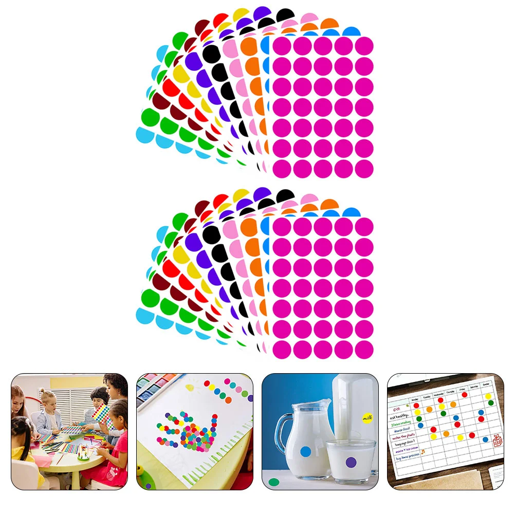 

Gift Round Stickers Circle Label Dots Color Coding Labels Price Tags Seal Envelopes Sealing