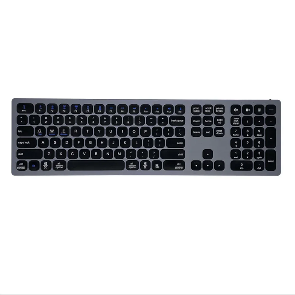 Best Selling 110 Key Metal Portable Wireless Abs+Aluminium Alloy Computer Keyboard For Work