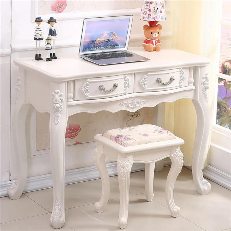 

White European Vanity Table Unique Clear Universal Makeup Storage Service Dressing Table Desk Mesa De Maquillaje Home Products