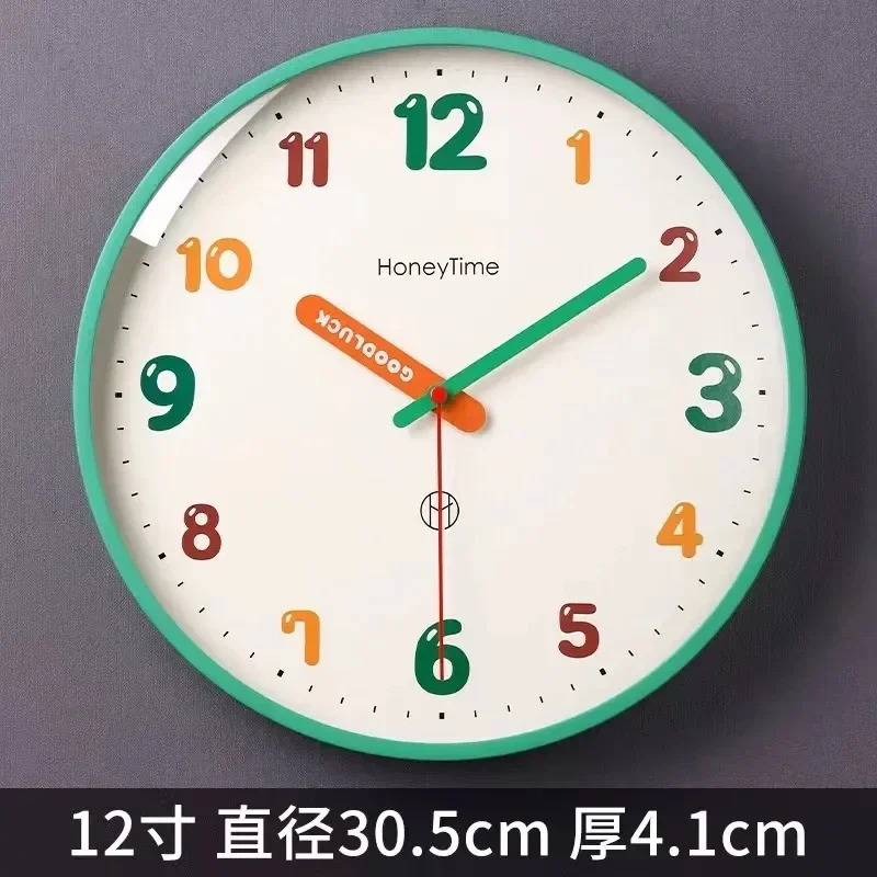 Modern Living Room Wall Clock Simple Bedroom Home Wall Hanging Clocks Punch-free Silent Clock Watch Home Decoration