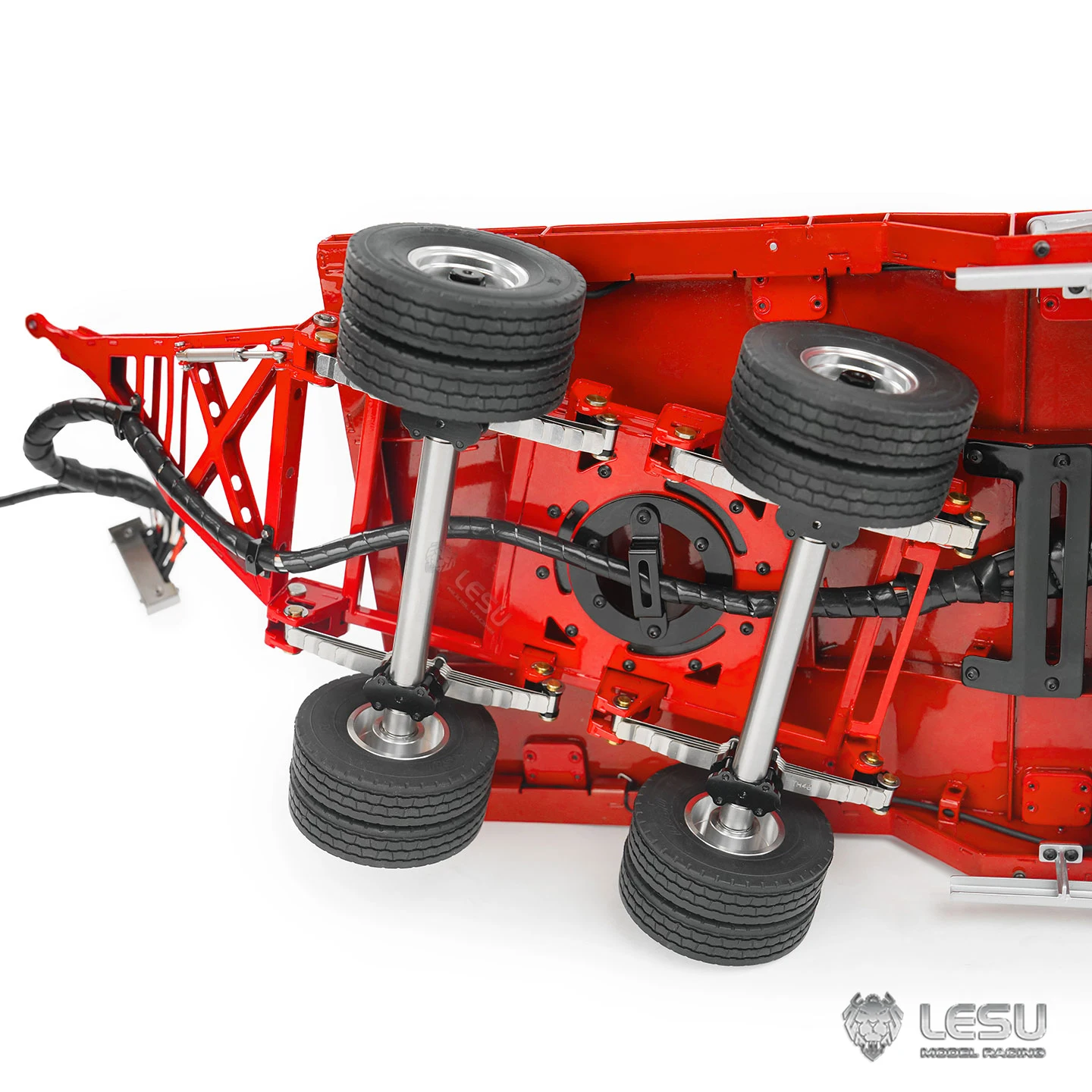 1/14 LESU 油圧式RCフルRTR完成品トレーラーリアサポートレッグ2CHバルブポンプリモートコントロールダンプトラックティッパー車両