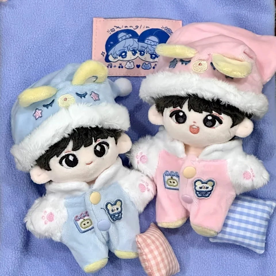 

Комплект одежды для хлопковой куклы 10 см: пижама с медведем и шапкой-мороженым, теплый зимний наряд в форме морской звезды для плюшевой куклы Nunu