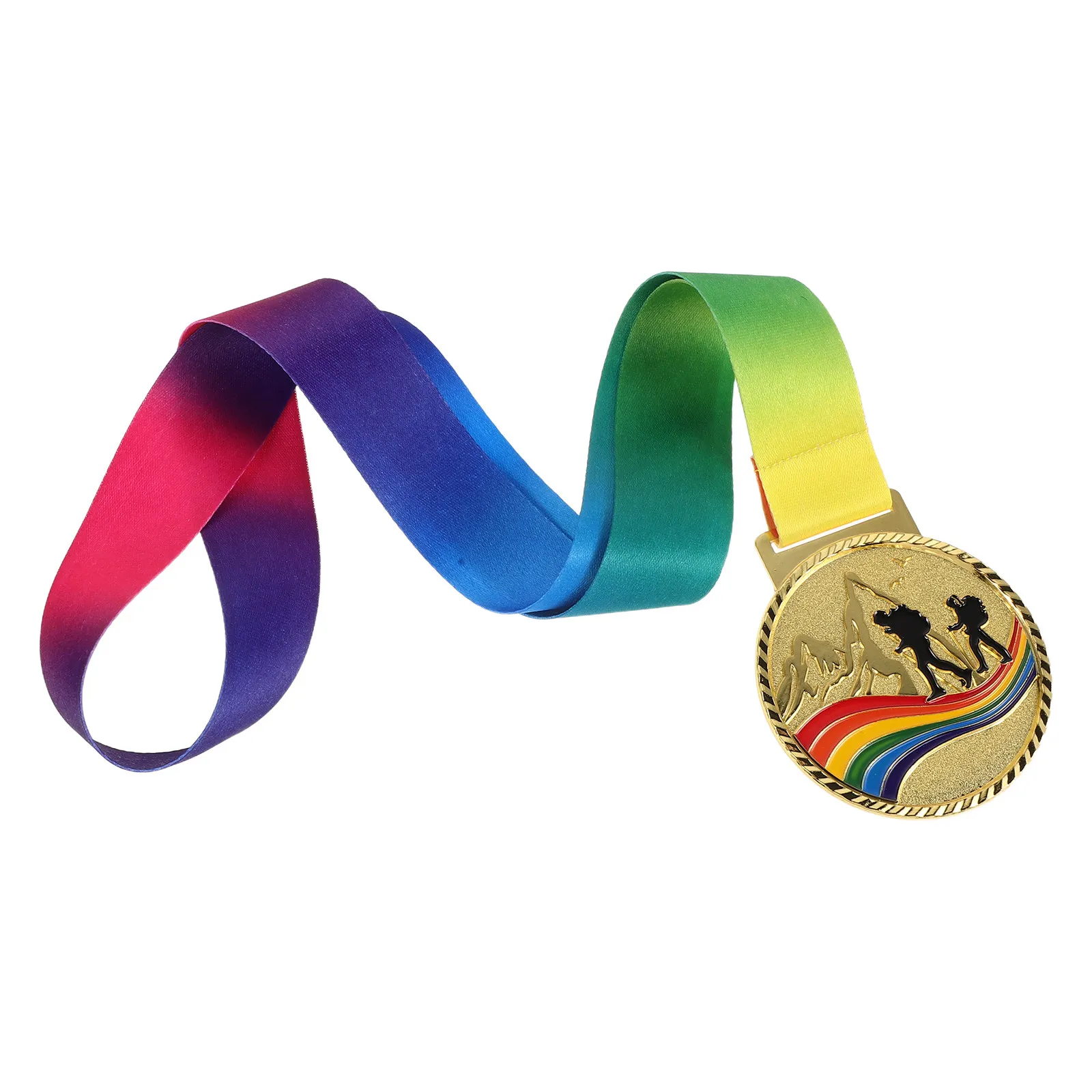 Award Medals For Mountain Climbing First Place Trophies Metal Winner Prize Medals With Neck Ribbons Kids Neck Medals Award