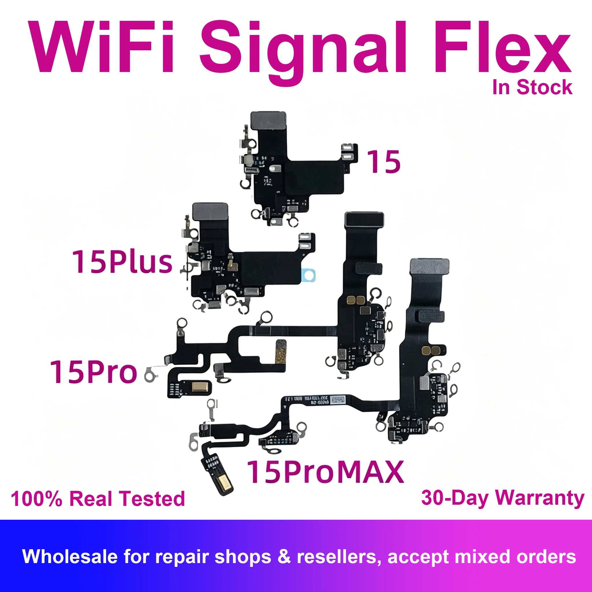 WiFi Signal Antenna Flex Cable For iPhone 15 Plus Pro Max Earpiece Wireless Wi-Fi Ribbon Replacement Repair Parts WholeSale