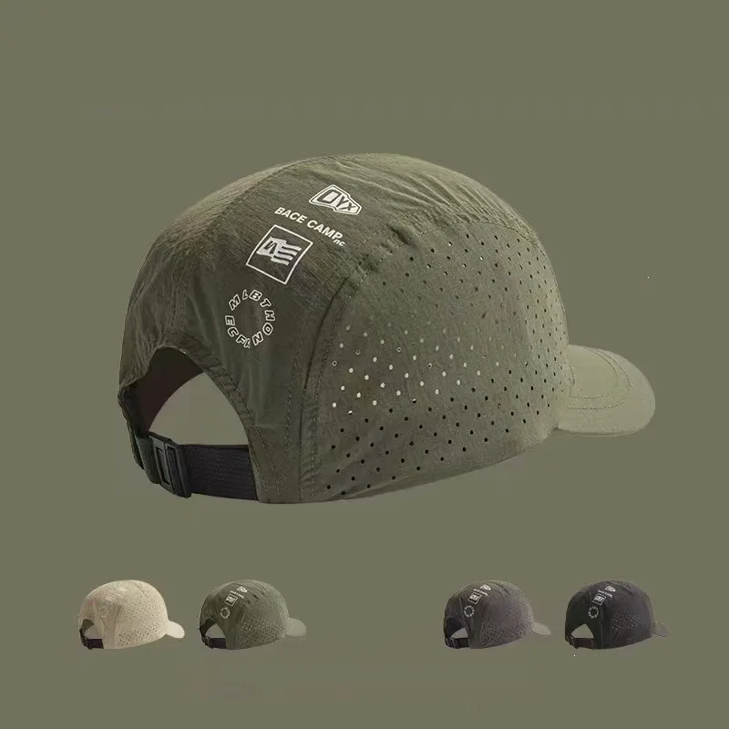 Summer Thin Quick Dry Short Brim Baseball Cap For Men Women Breathable Perforated Mesh Outdoor Sports Hat For Running Hiking