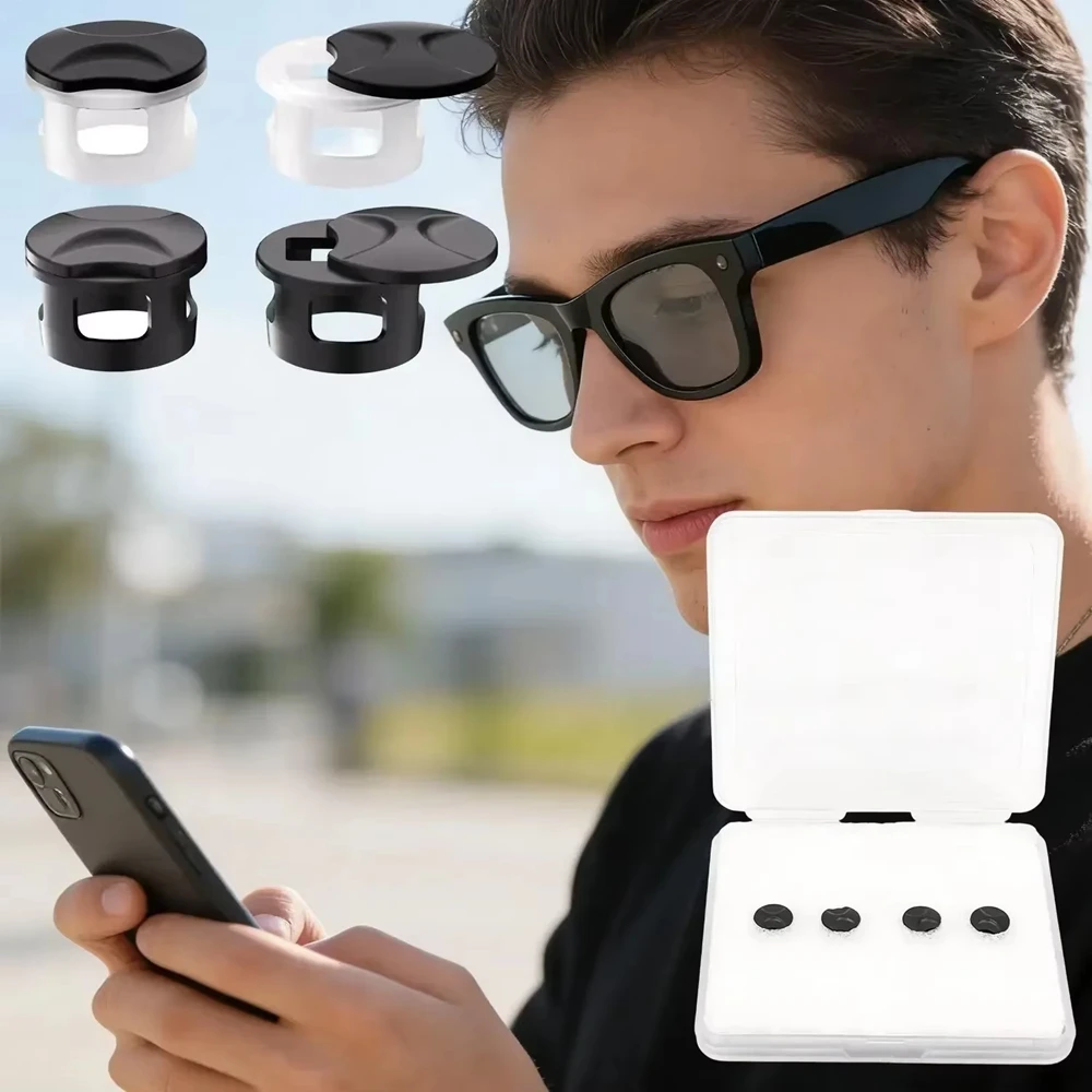 2/4Pcs For Ray-Ban Meta Wayfarer/Skyler/Headliner Smart Glasses LED Light Blocker Cover Personal Privacy Filter Protector Cover