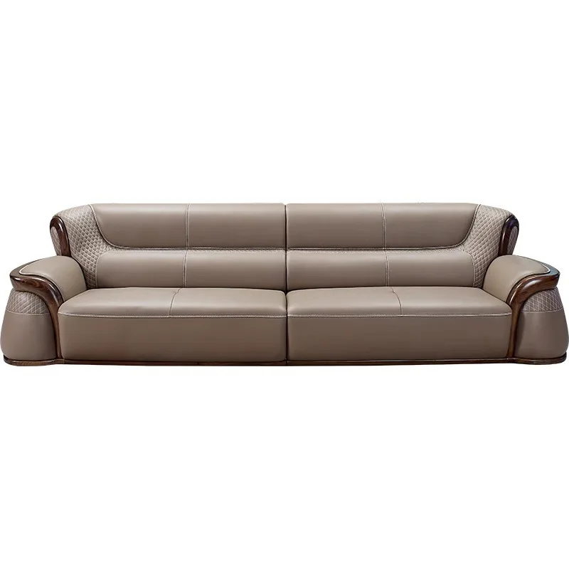 

New Chinese style, furniture, ebony wood, sofa, genuine leather, light luxury, modern, simple